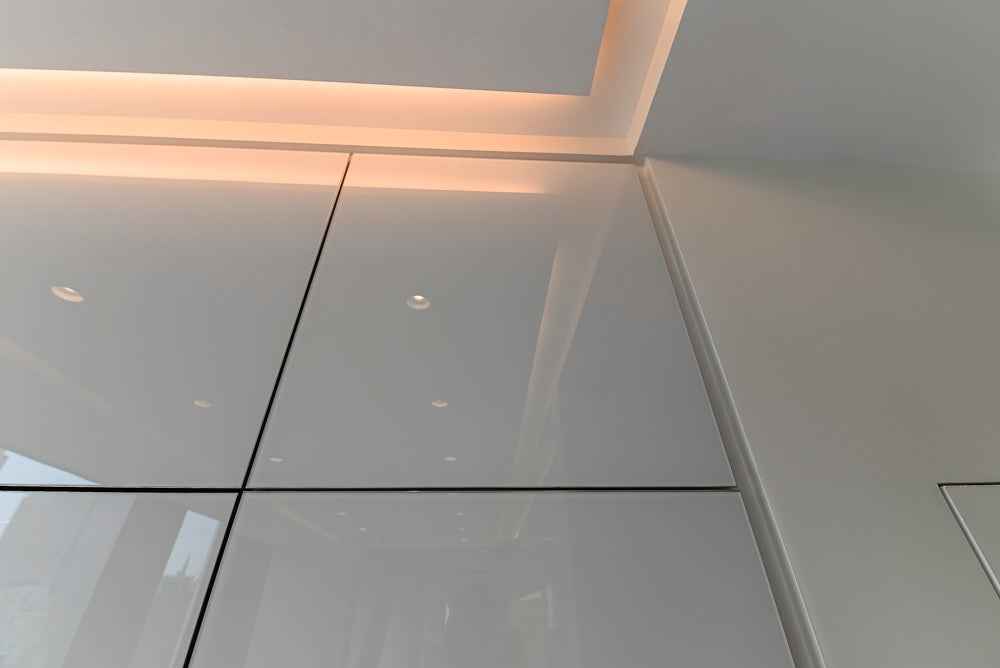 Modern Marble White Kitchen with Island