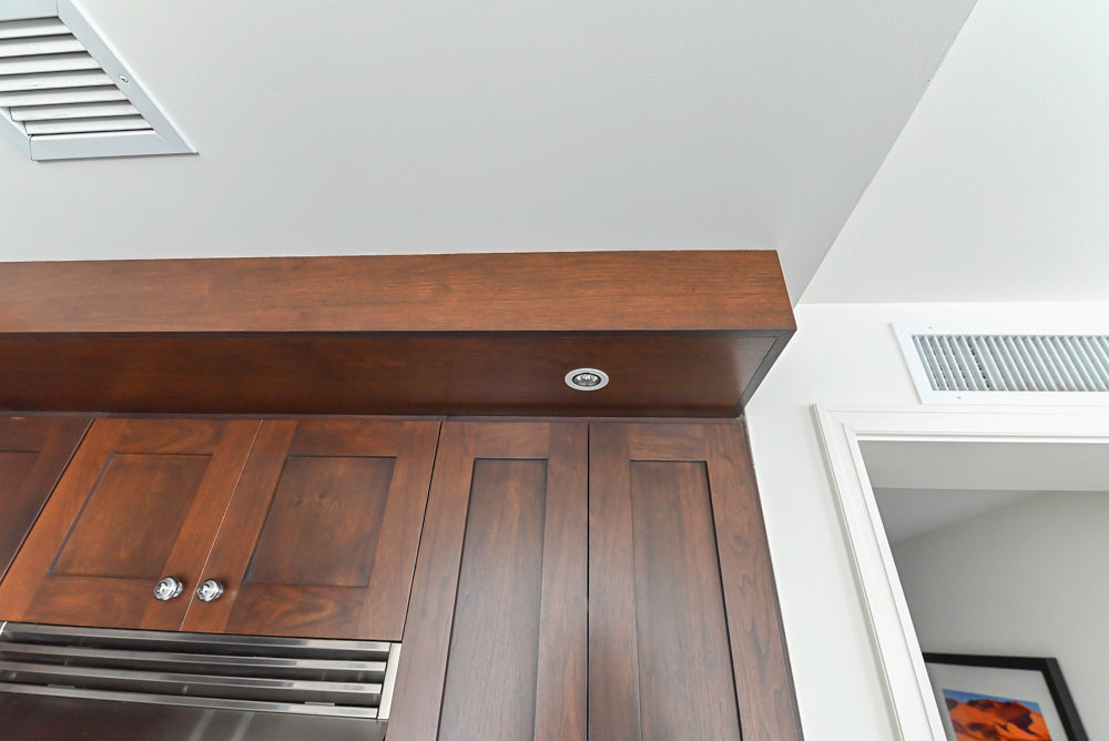 Dark Wooden Traditional Kitchen with Marble Island and Viking Appliance Package