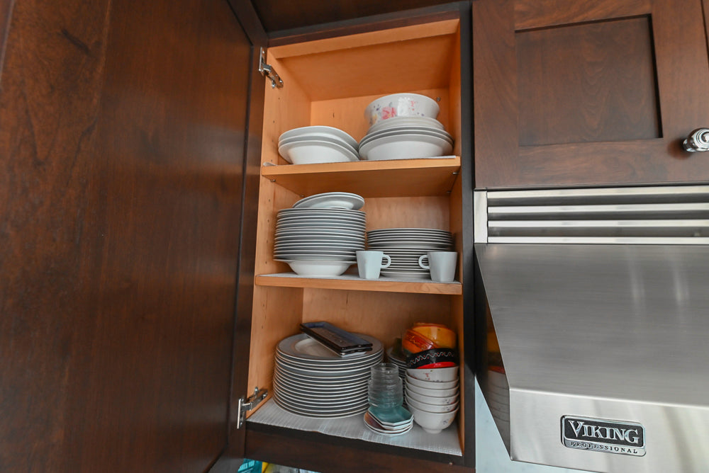 Dark Wooden Traditional Kitchen with Marble Island and Viking Appliance Package