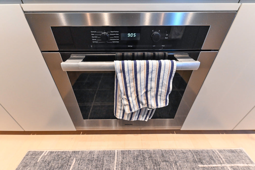 Stevali Stunner: Modern Two-Tone Kitchen with Island and Miele Appliance Package