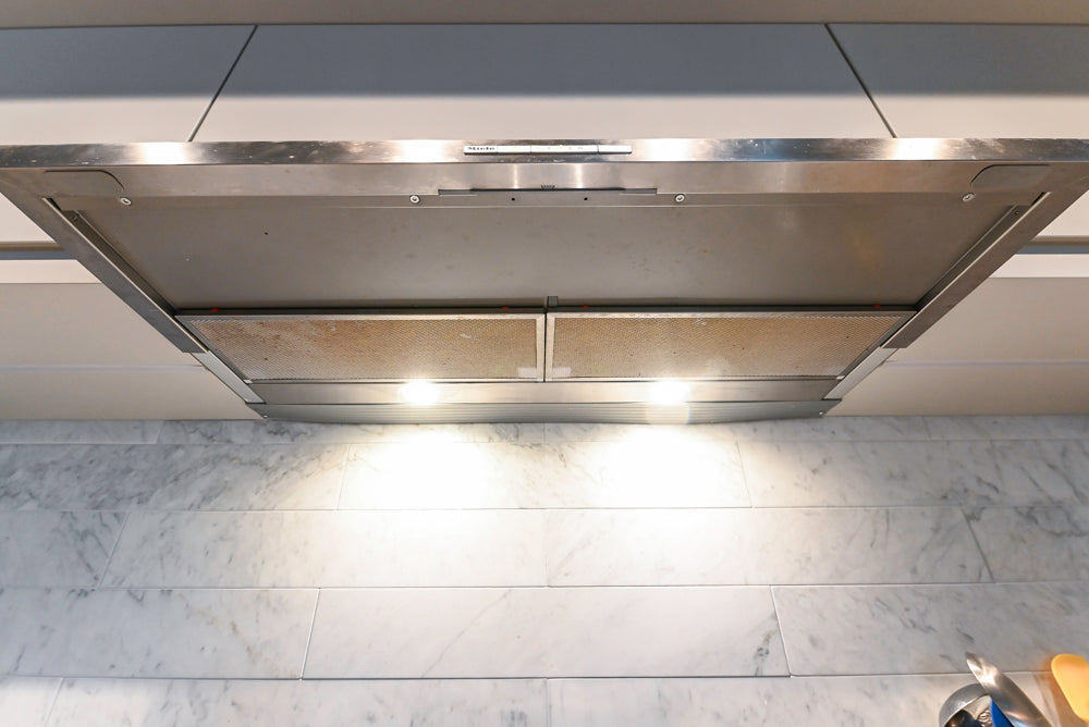 Stevali Stunner: Modern Two-Tone Kitchen with Island and Miele Appliance Package