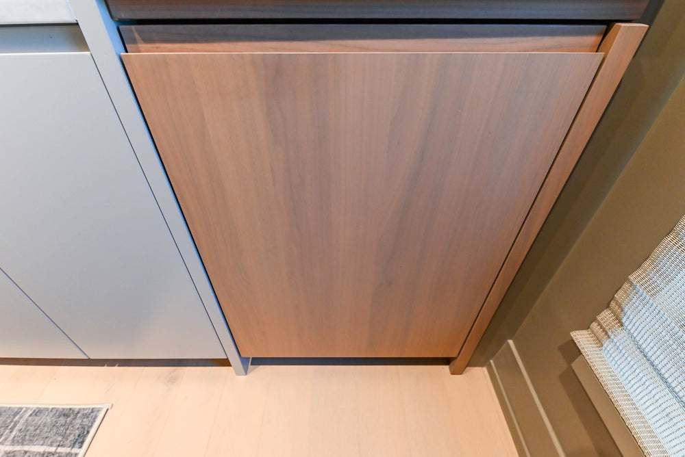 Stevali Stunner: Modern Two-Tone Kitchen with Island and Miele Appliance Package