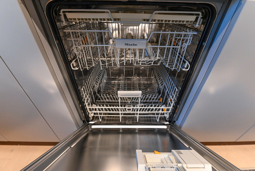 Stevali Stunner: Modern Two-Tone Kitchen with Island and Miele Appliance Package