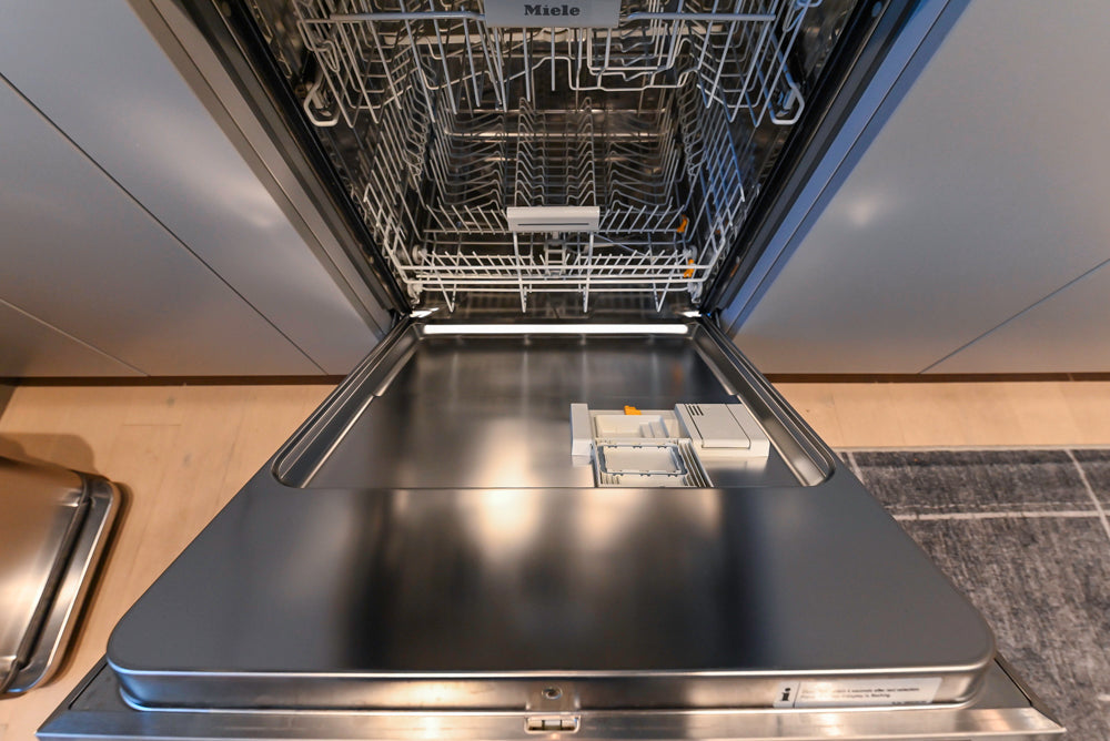 Stevali Stunner: Modern Two-Tone Kitchen with Island and Miele Appliance Package