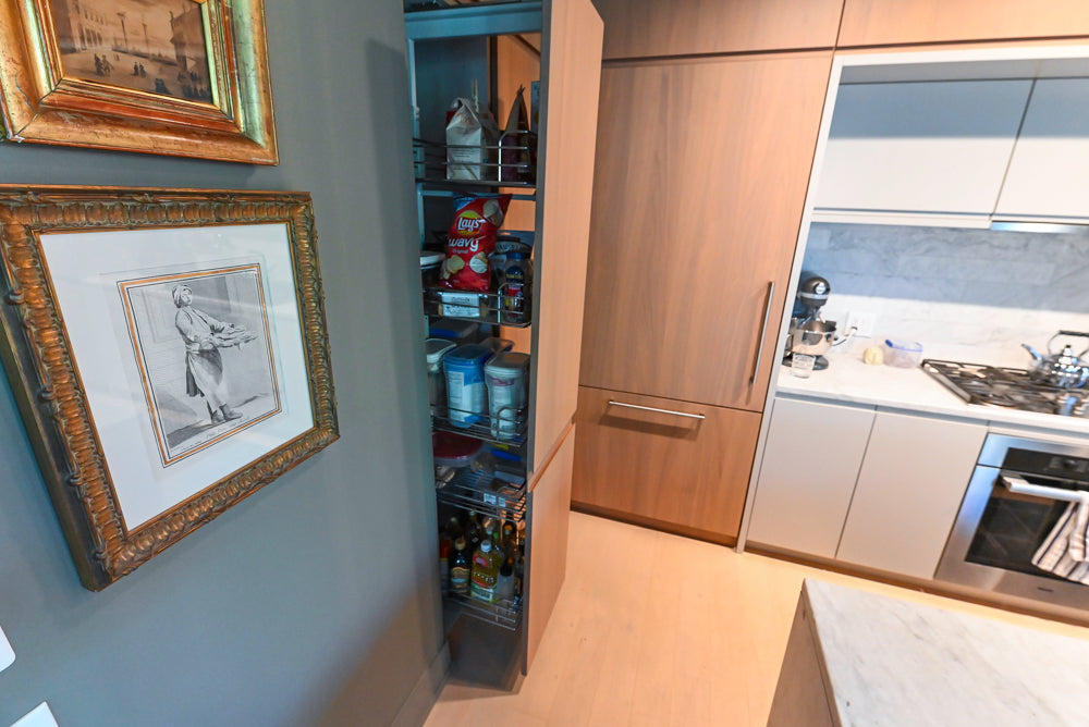 Stevali Stunner: Modern Two-Tone Kitchen with Island and Miele Appliance Package