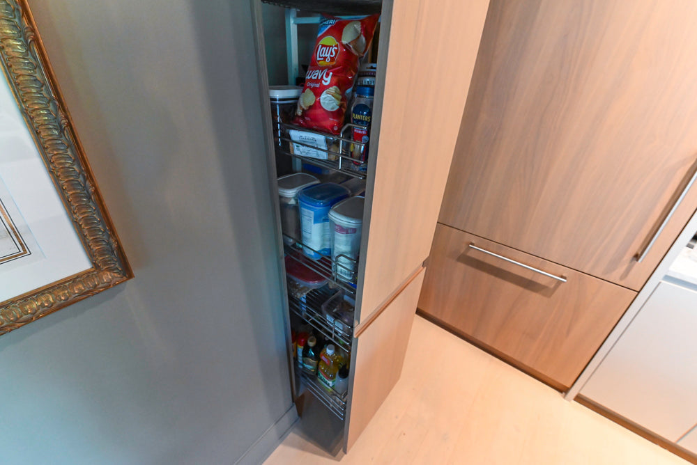 Stevali Stunner: Modern Two-Tone Kitchen with Island and Miele Appliance Package