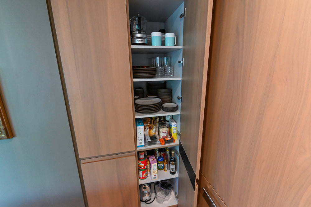 Stevali Stunner: Modern Two-Tone Kitchen with Island and Miele Appliance Package