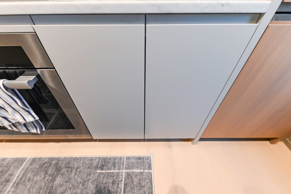 Stevali Stunner: Modern Two-Tone Kitchen with Island and Miele Appliance Package
