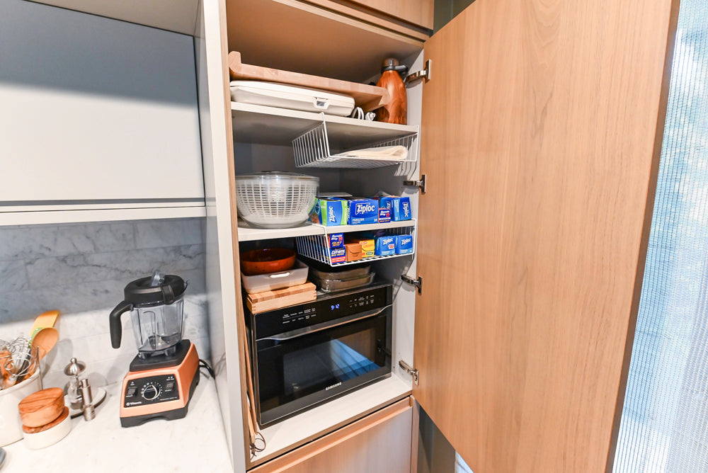 Stevali Stunner: Modern Two-Tone Kitchen with Island and Miele Appliance Package