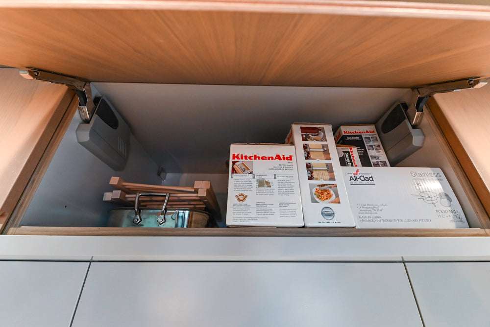 Stevali Stunner: Modern Two-Tone Kitchen with Island and Miele Appliance Package