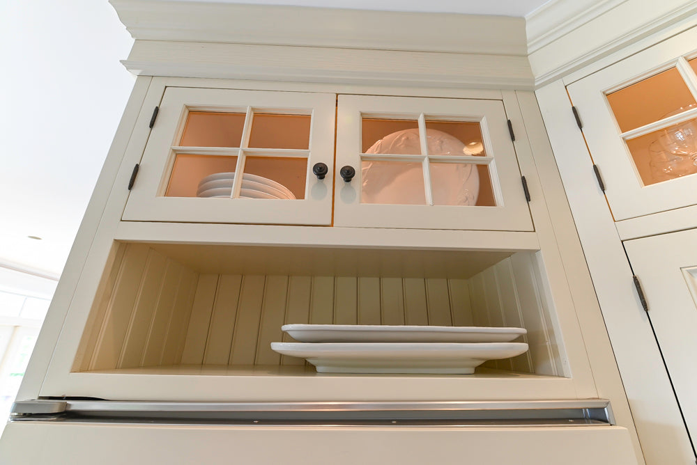 Cronin Cabinets Charm: Traditional White Kitchen with Island & Luxe Appliances