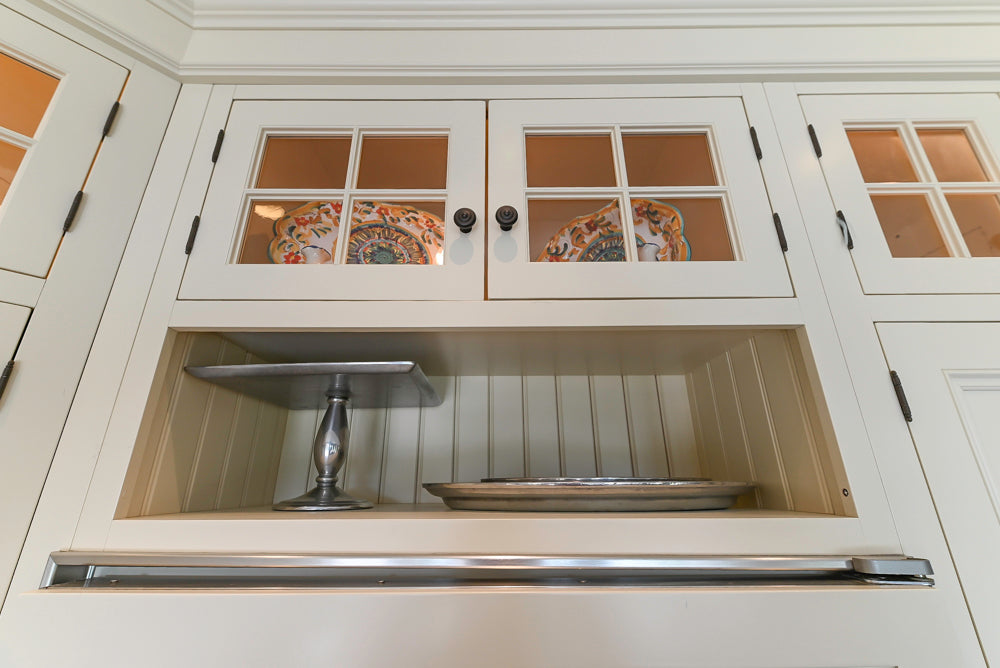 Cronin Cabinets Charm: Traditional White Kitchen with Island & Luxe Appliances