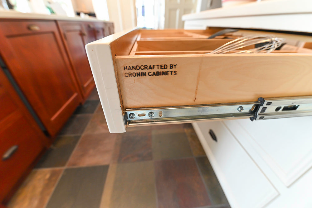 Cronin Cabinets Charm: Traditional White Kitchen with Island & Luxe Appliances