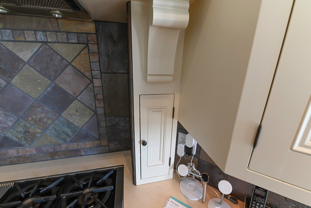 Cronin Cabinets Charm: Traditional White Kitchen with Island & Luxe Appliances