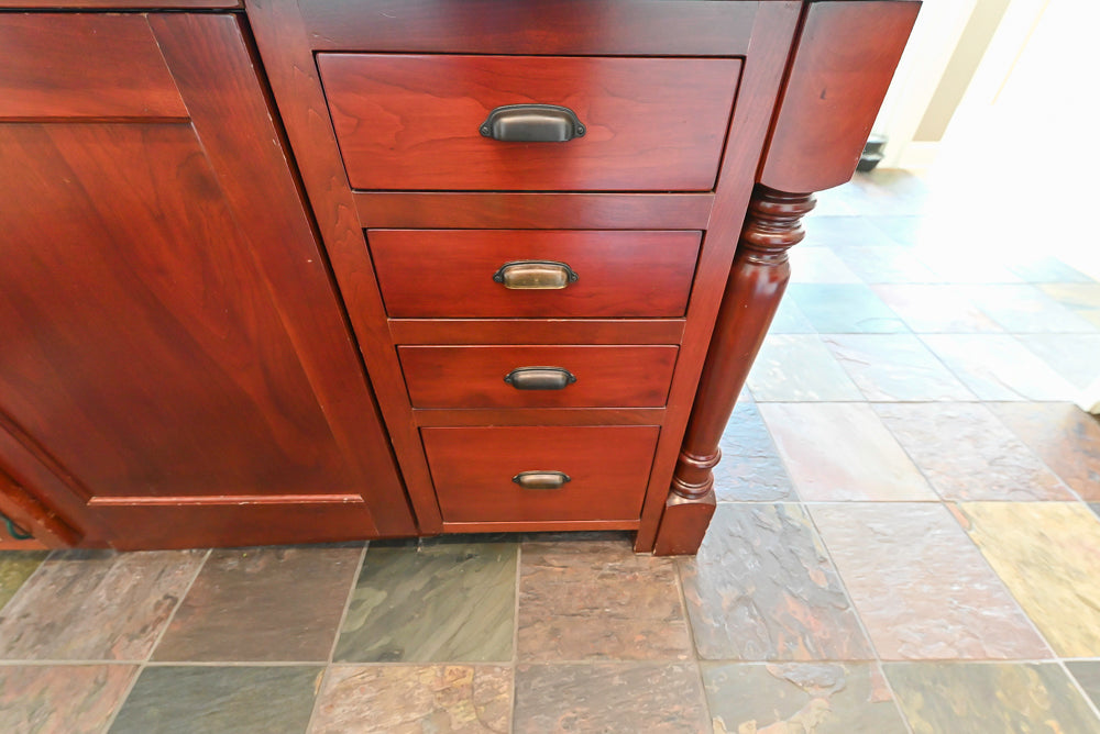 Cronin Cabinets Charm: Traditional White Kitchen with Island & Luxe Appliances