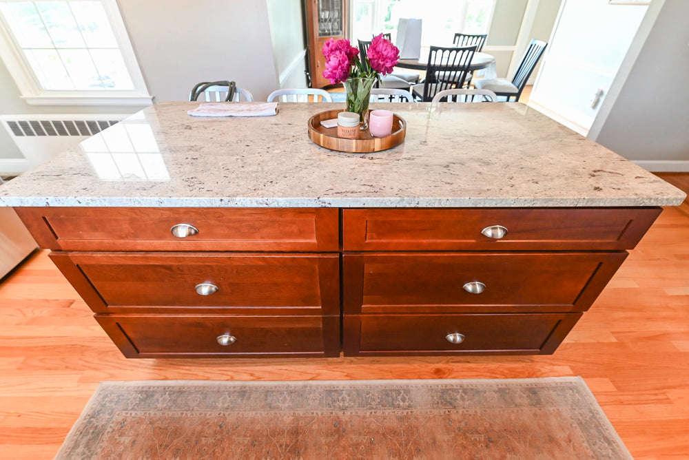 Cozy Charm: Traditional White Kitchen with Island & Appliance Package