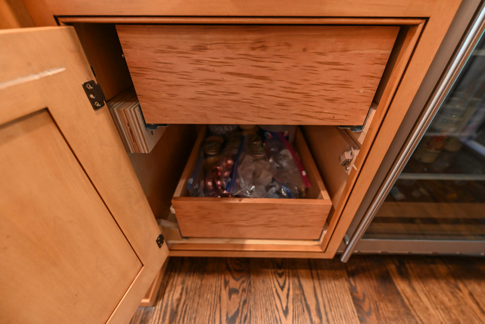 Large Traditional Wooden Kitchen with Island, Desk Area and Appliances