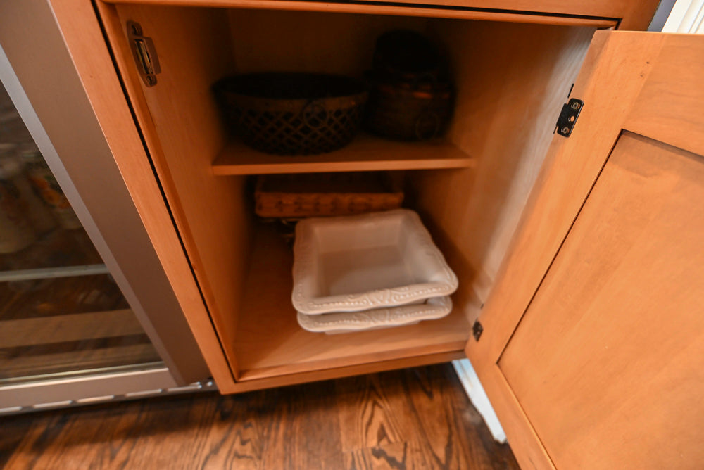 Large Traditional Wooden Kitchen with Island, Desk Area and Appliances