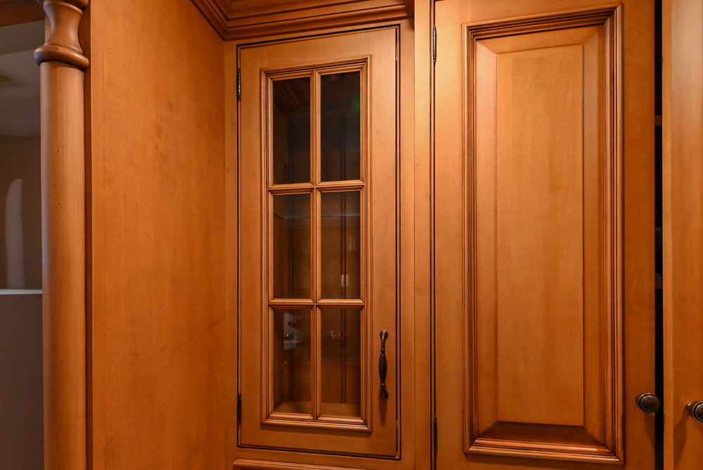 Large Traditional Wooden Kitchen with Island, Desk Area and Appliances