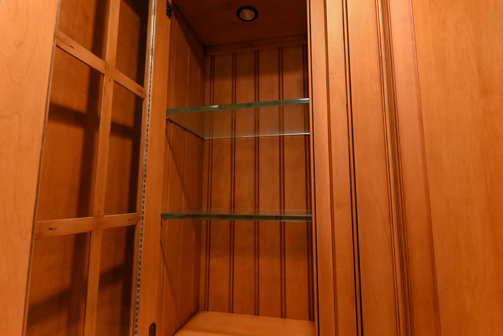 Large Traditional Wooden Kitchen with Island, Desk Area and Appliances