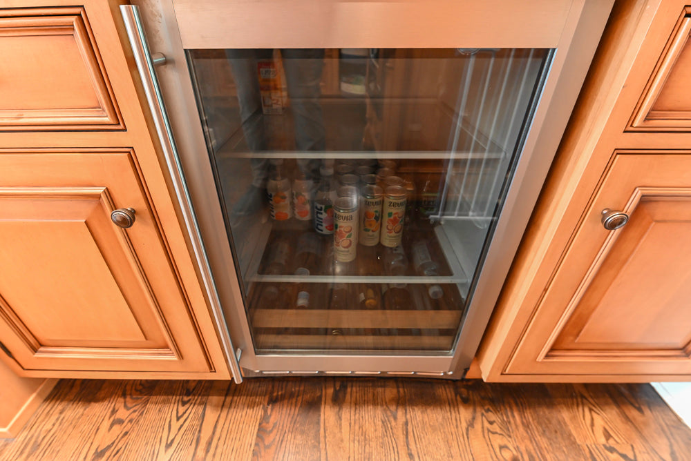 Large Traditional Wooden Kitchen with Island, Desk Area and Appliances