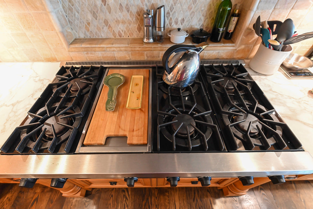 Large Traditional Wooden Kitchen with Island, Desk Area and Appliances