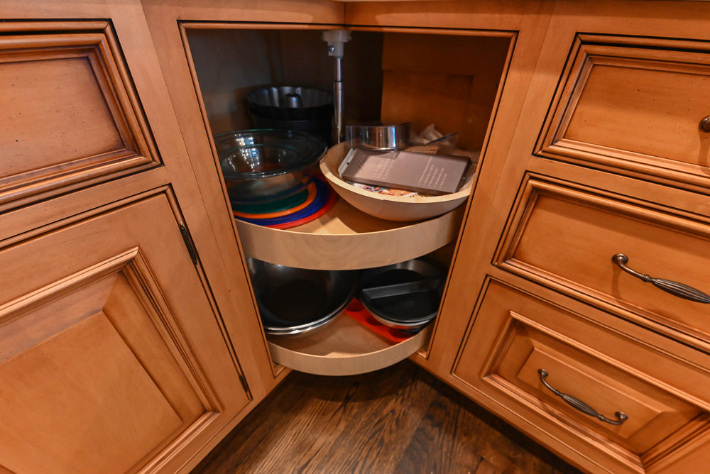 Large Traditional Wooden Kitchen with Island, Desk Area and Appliances