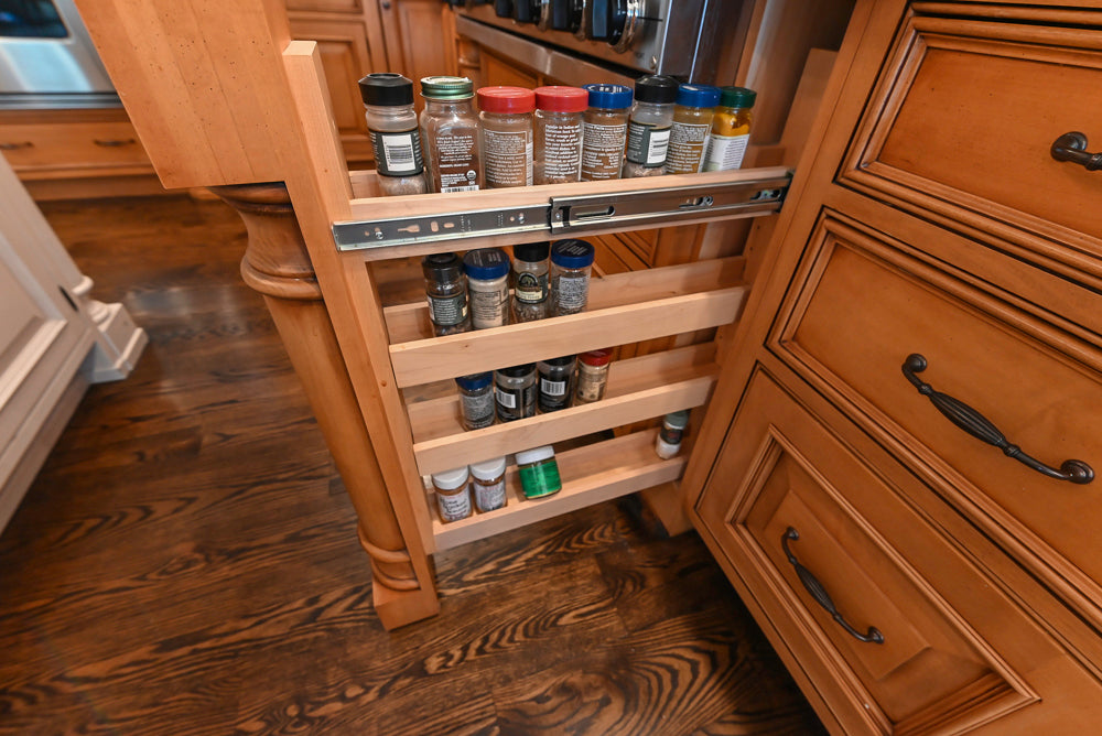 Large Traditional Wooden Kitchen with Island, Desk Area and Appliances