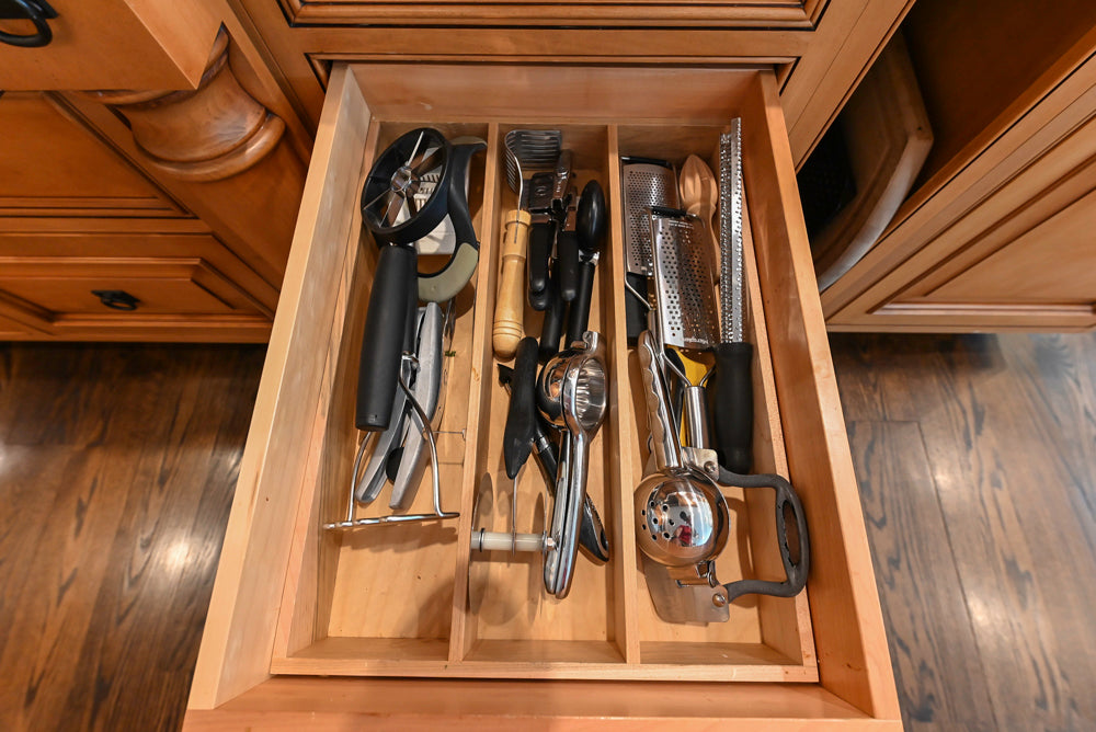 Large Traditional Wooden Kitchen with Island, Desk Area and Appliances
