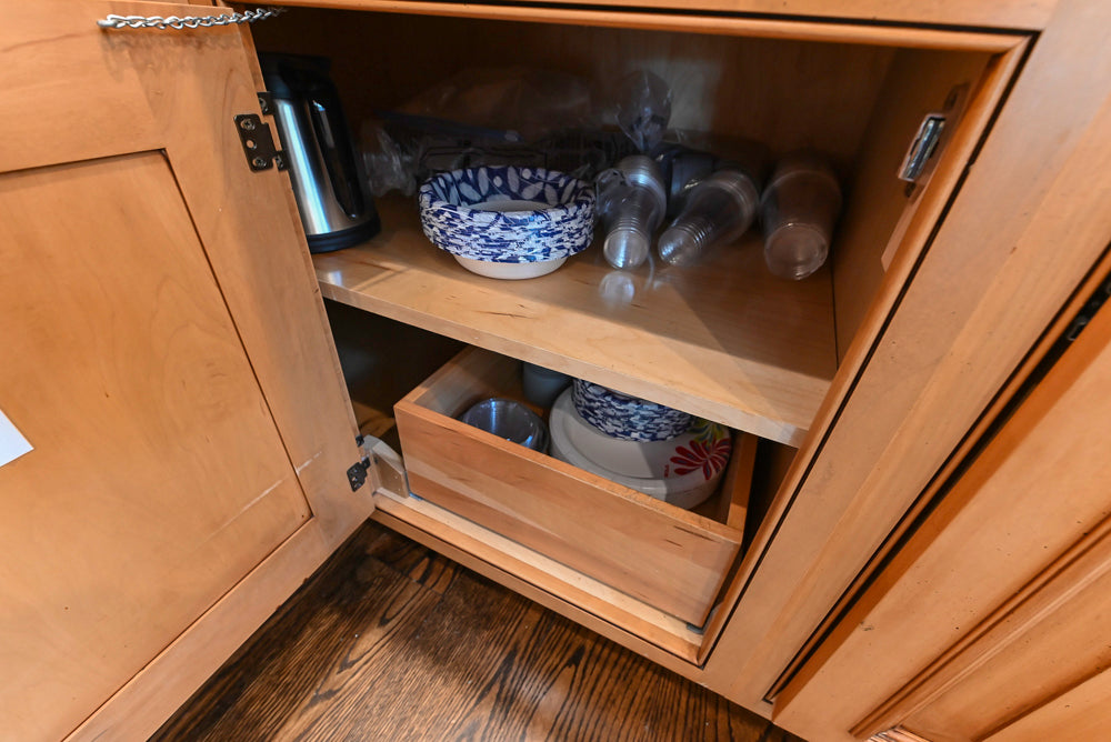 Large Traditional Wooden Kitchen with Island, Desk Area and Appliances