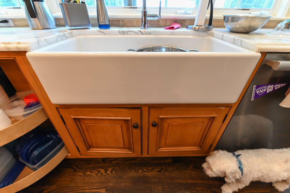 Large Traditional Wooden Kitchen with Island, Desk Area and Appliances
