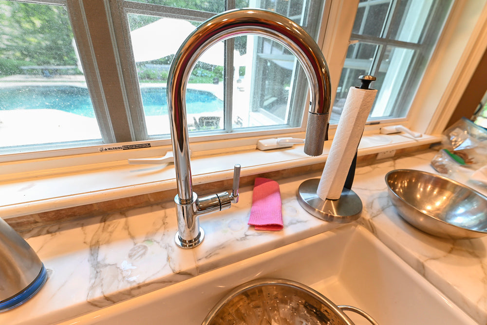 Large Traditional Wooden Kitchen with Island, Desk Area and Appliances
