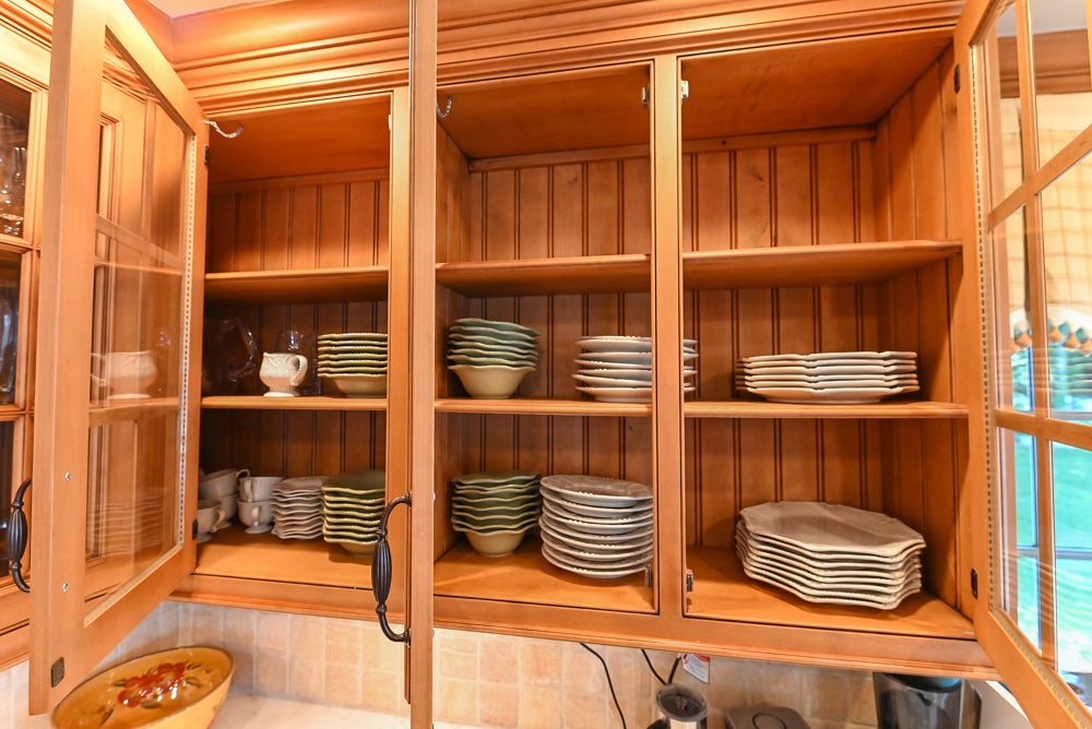 Large Traditional Wooden Kitchen with Island, Desk Area and Appliances