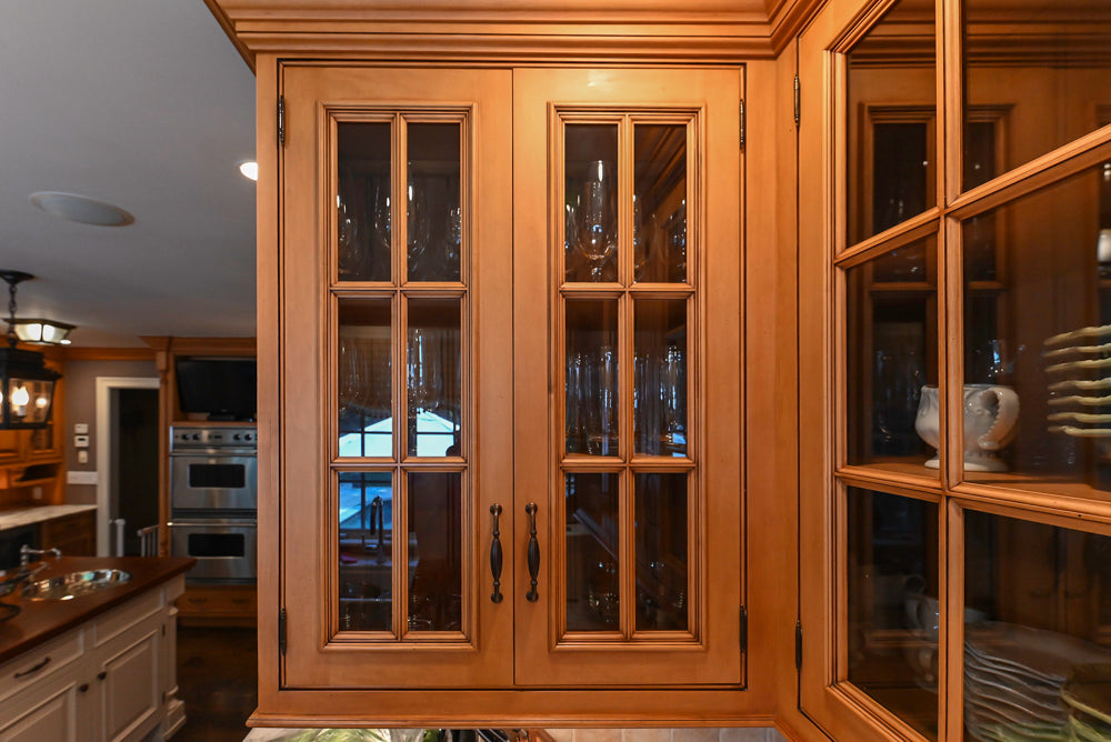Large Traditional Wooden Kitchen with Island, Desk Area and Appliances