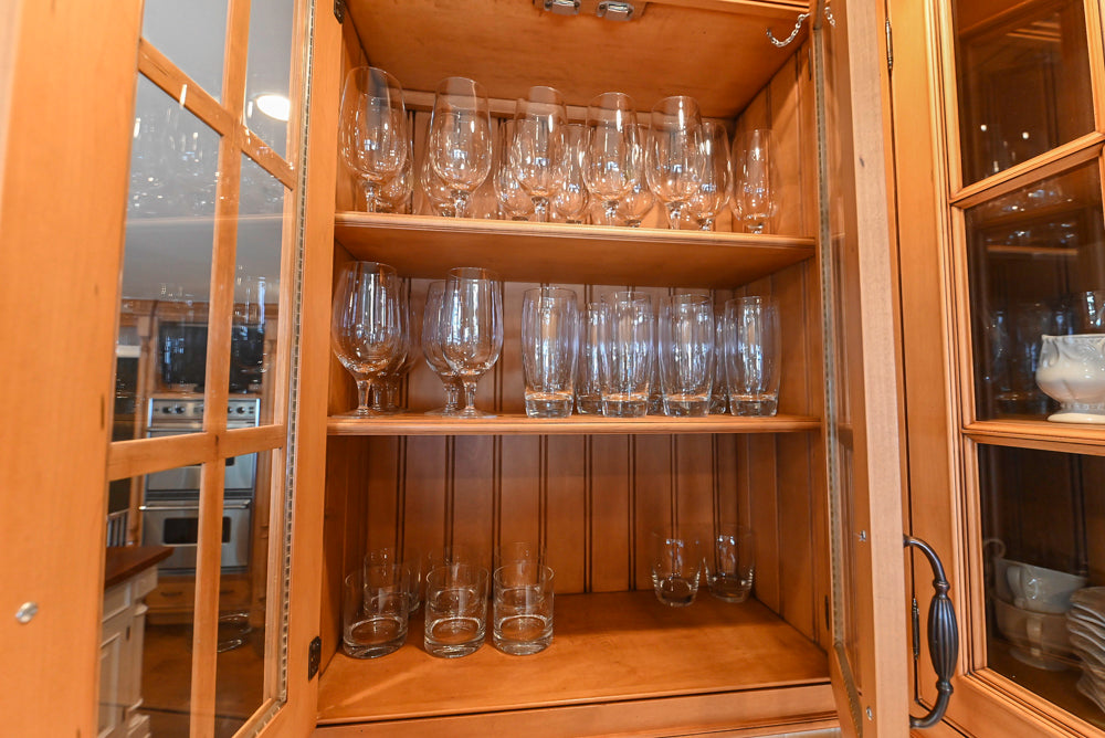 Large Traditional Wooden Kitchen with Island, Desk Area and Appliances