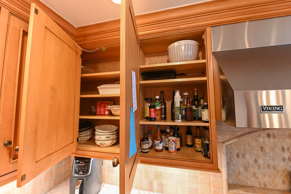 Large Traditional Wooden Kitchen with Island, Desk Area and Appliances