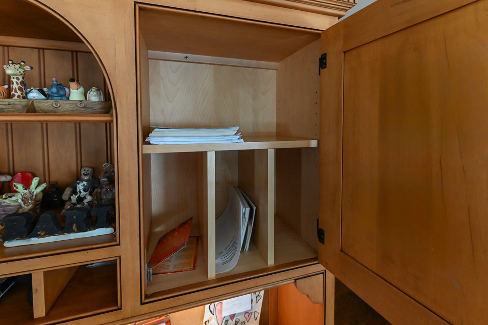 Large Traditional Wooden Kitchen with Island, Desk Area and Appliances