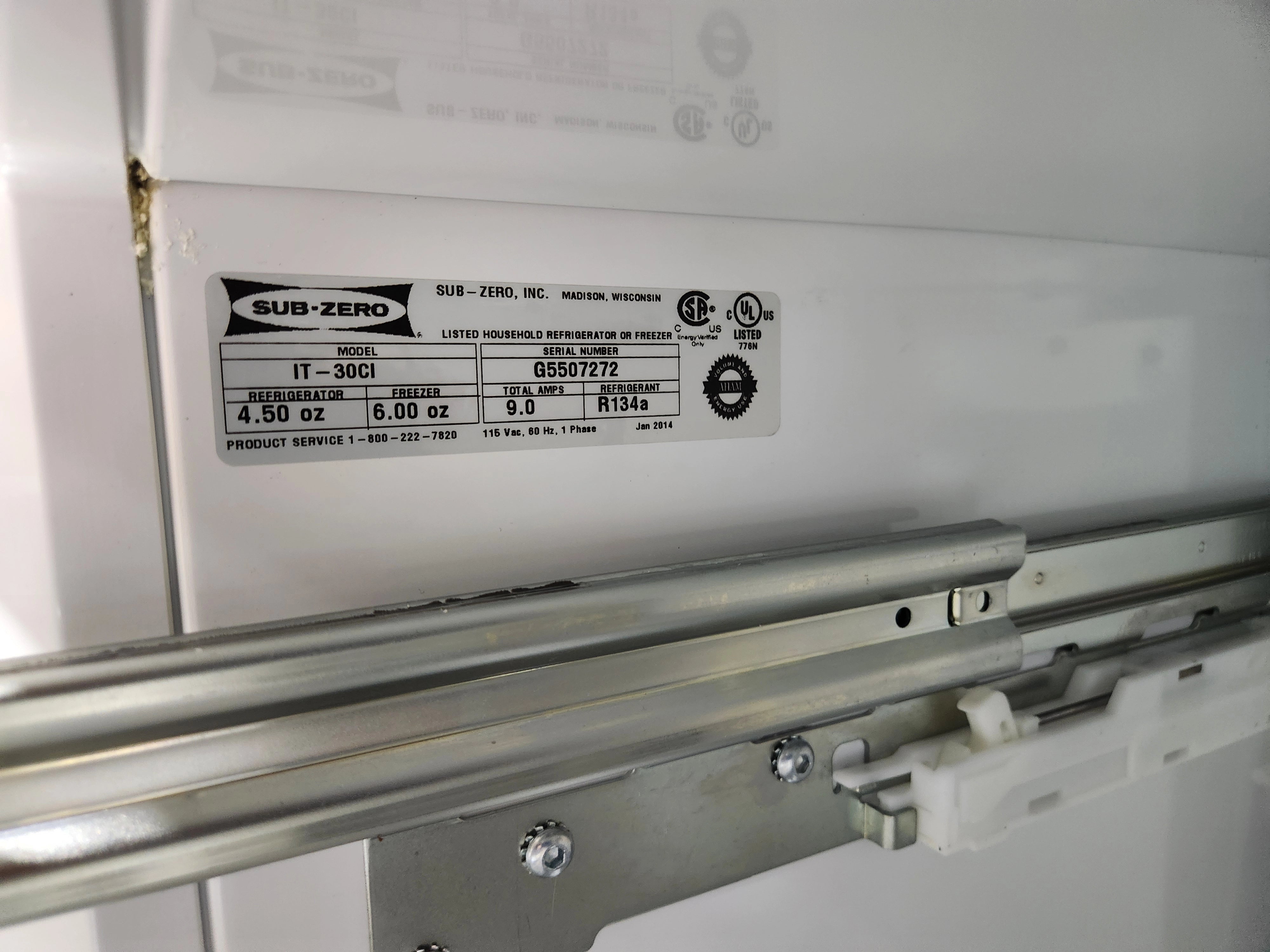 Sub-Zero IT-30CI 30" Panel Ready Bottom Freezer Refrigerator