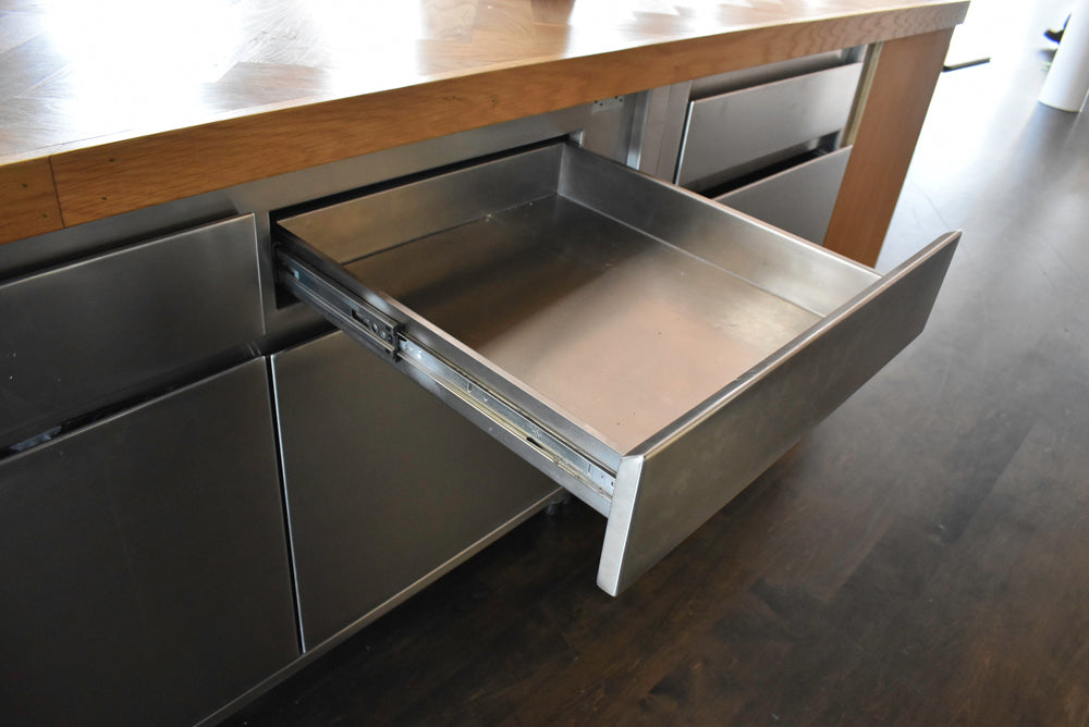 Custom Stainless Steel Commercial Kitchen with Island