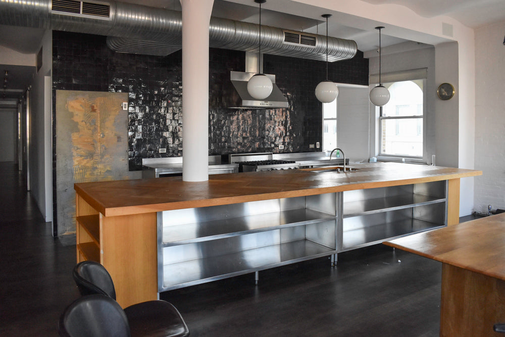 Custom Stainless Steel Commercial Kitchen with Island 