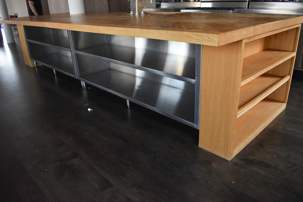 Custom Stainless Steel Commercial Kitchen with Island 