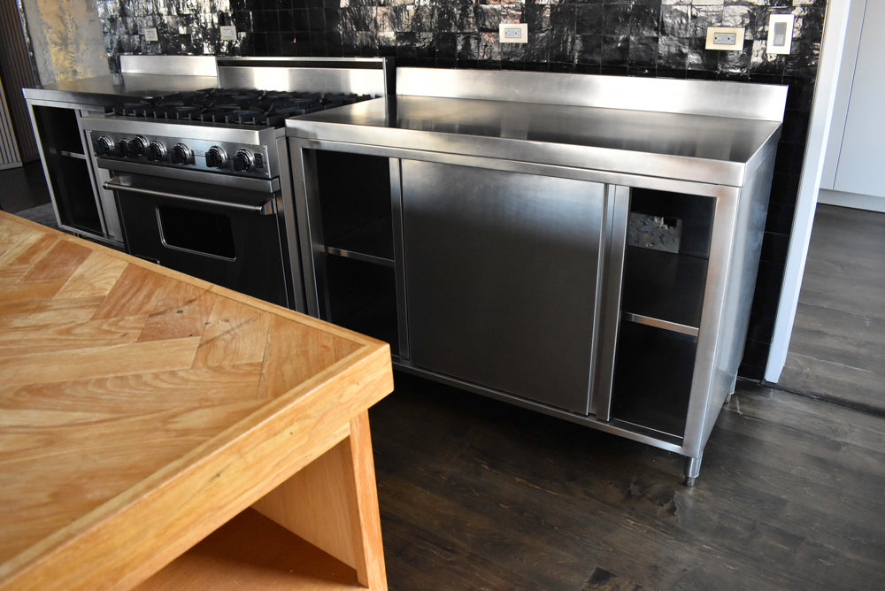Custom Stainless Steel Commercial Kitchen with Island 