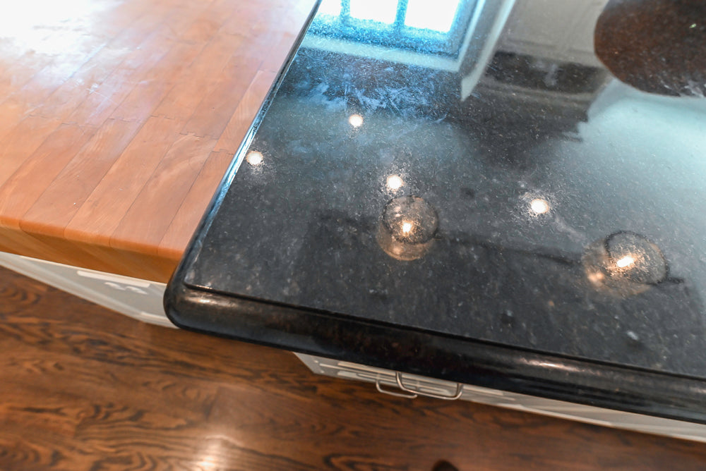 Signature Custom Cabinetry Traditional White Kitchen with Island, Desk Area & Appliances