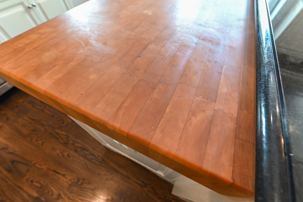 Signature Custom Cabinetry Traditional White Kitchen with Island, Desk Area & Appliances