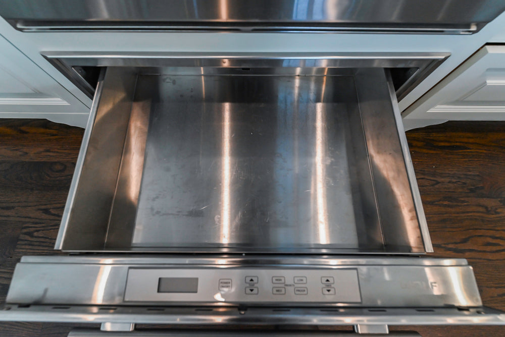 Signature Custom Cabinetry Traditional White Kitchen with Island, Desk Area & Appliances
