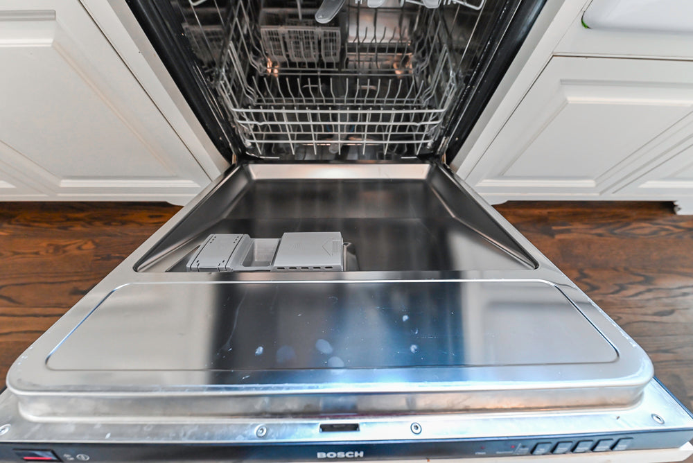 Signature Custom Cabinetry Traditional White Kitchen with Island, Desk Area & Appliances