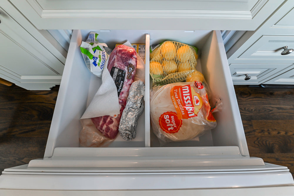 Signature Custom Cabinetry Traditional White Kitchen with Island, Desk Area & Appliances