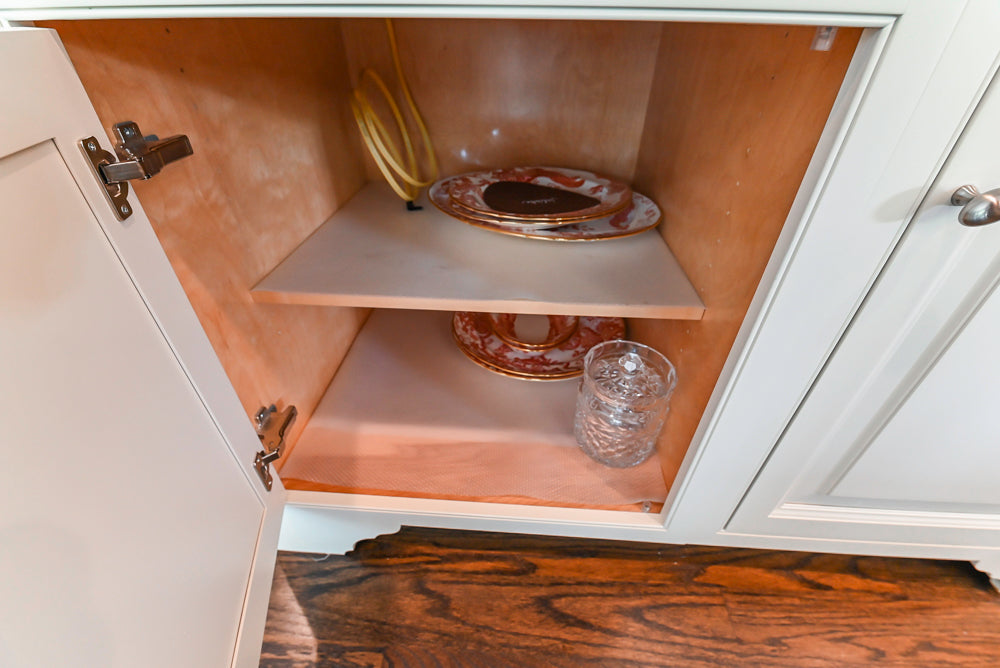 Signature Custom Cabinetry Traditional White Kitchen with Island, Desk Area & Appliances