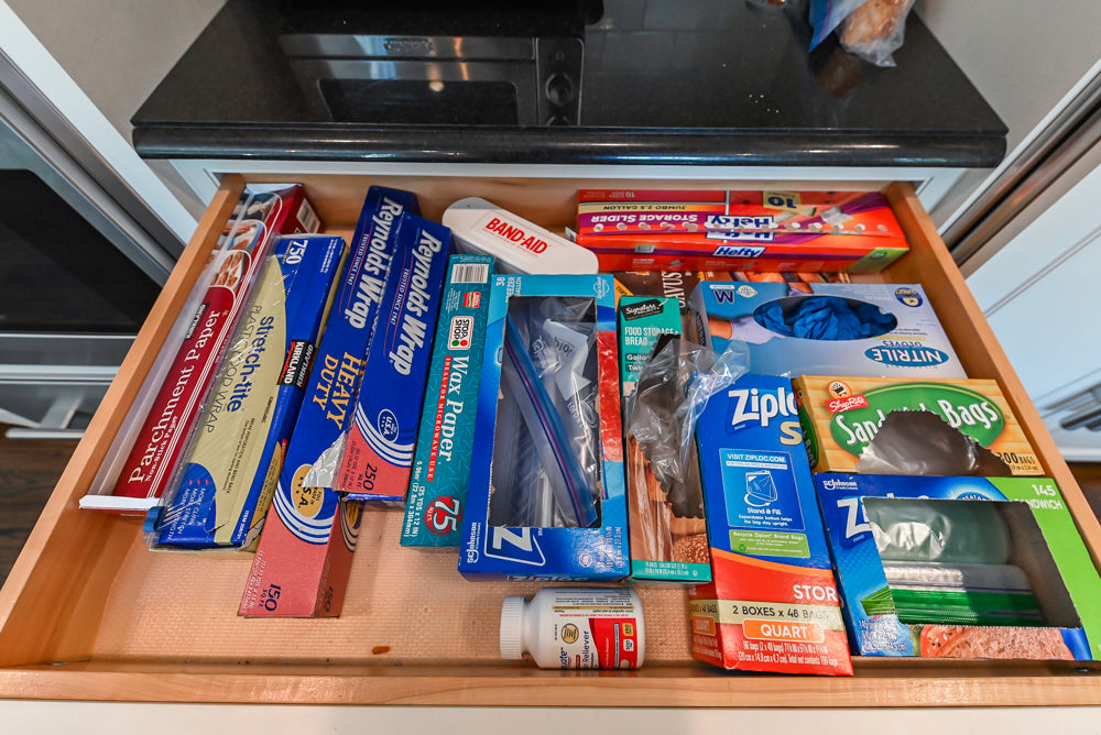 Signature Custom Cabinetry Traditional White Kitchen with Island, Desk Area & Appliances