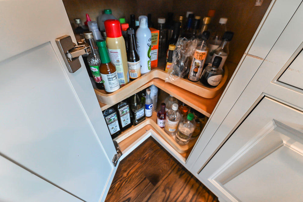 Signature Custom Cabinetry Traditional White Kitchen with Island, Desk Area & Appliances